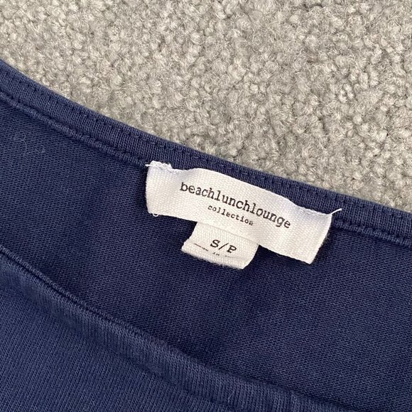 ♥ BeachLunchLounge 100% Cotton T-Shirt Dress with Ruffled Sleeves S/P   … - Picture 9 of 9